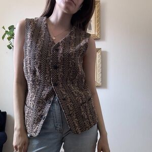 embroidered vest by talbots